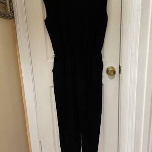 Zara Classic Black Sleeveless Jumpsuit